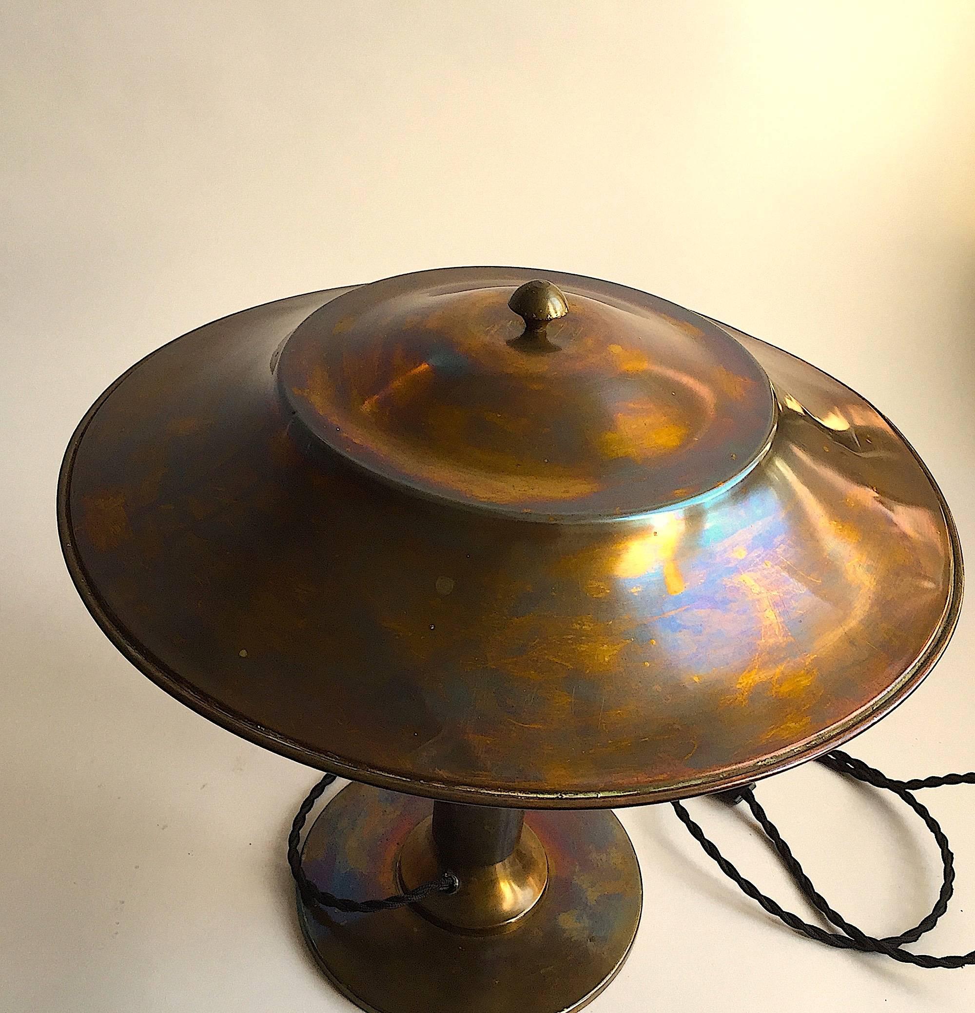 Brass Fakkellampen Fog and Morup Art Deco Table Lamp