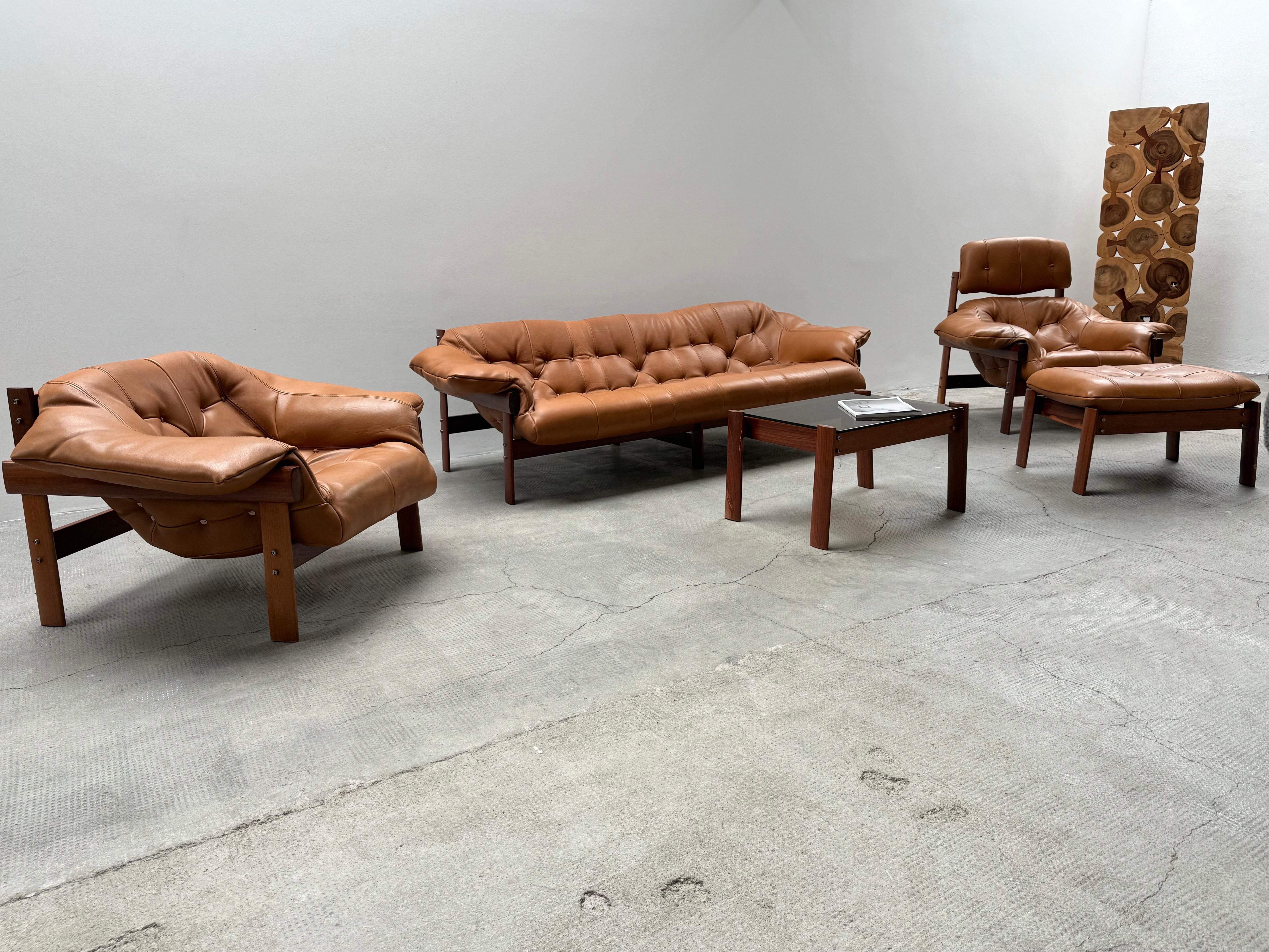 Percival Lafer MP-41 Armchair Sofa Ottoman Coffee Table Set, Brazil 1970s 6