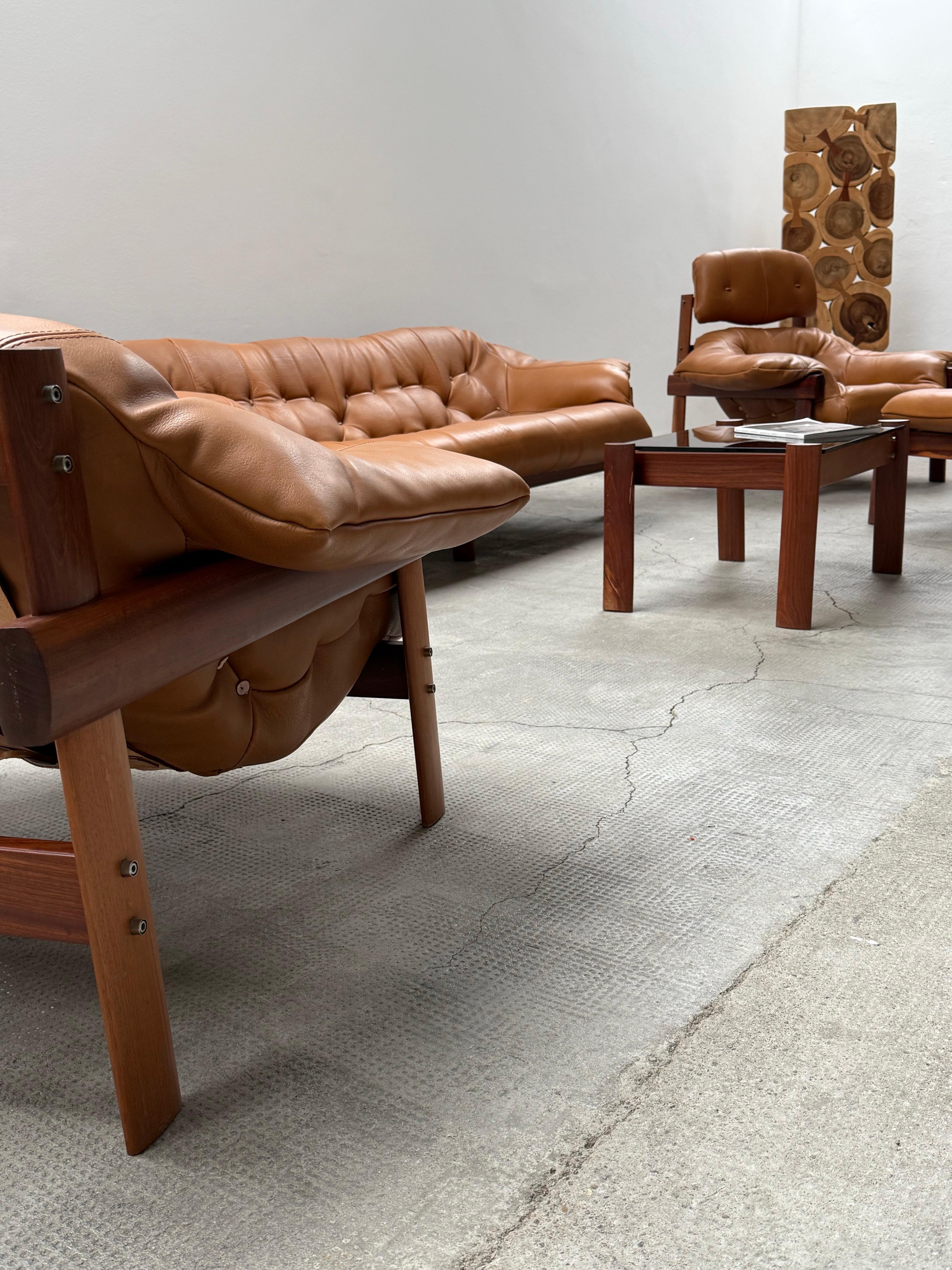 Percival Lafer MP-41 Armchair Sofa Ottoman Coffee Table Set, Brazil 1970s 7