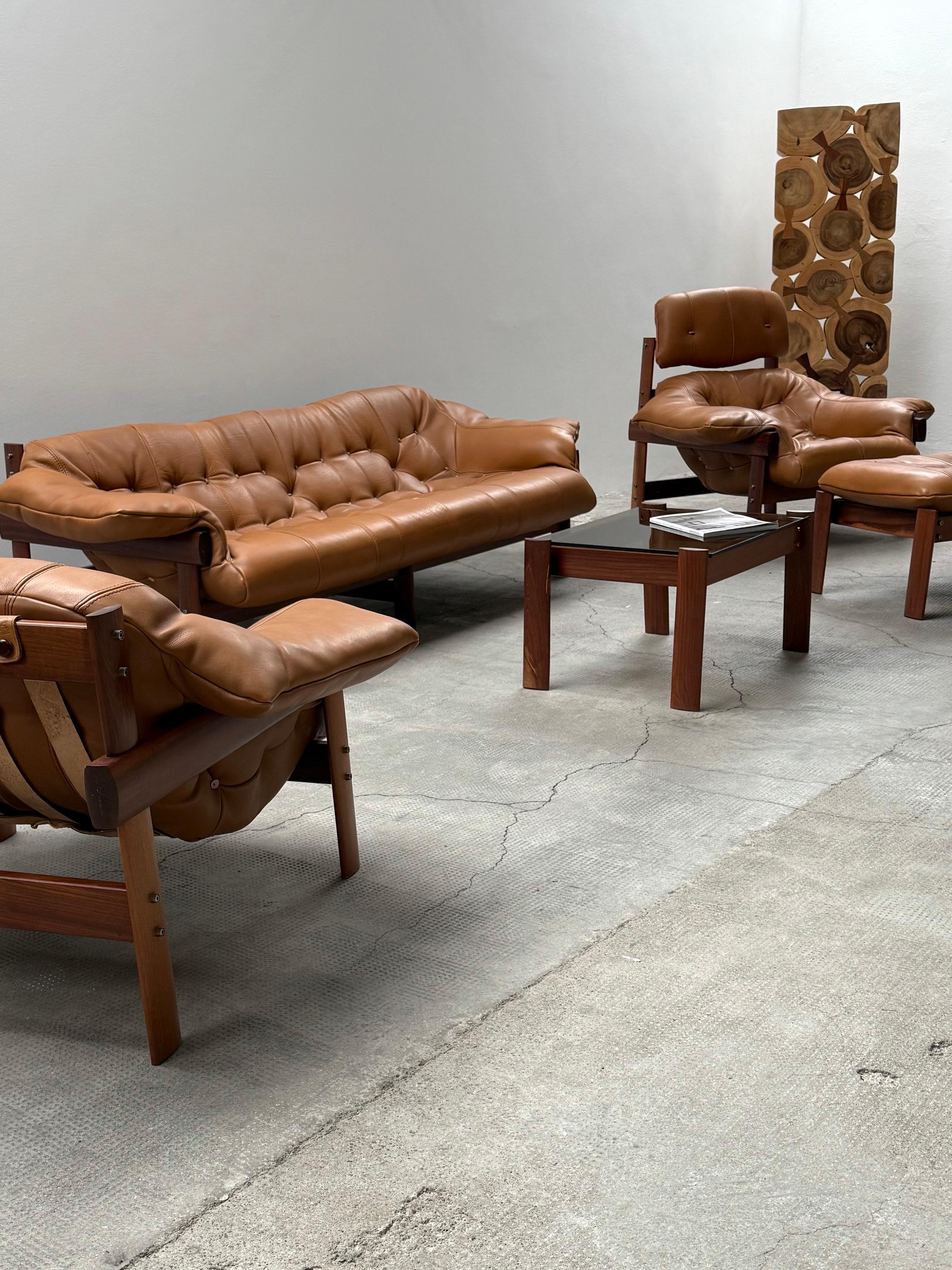Percival Lafer MP-41 Armchair Sofa Ottoman Coffee Table Set, Brazil 1970s 9