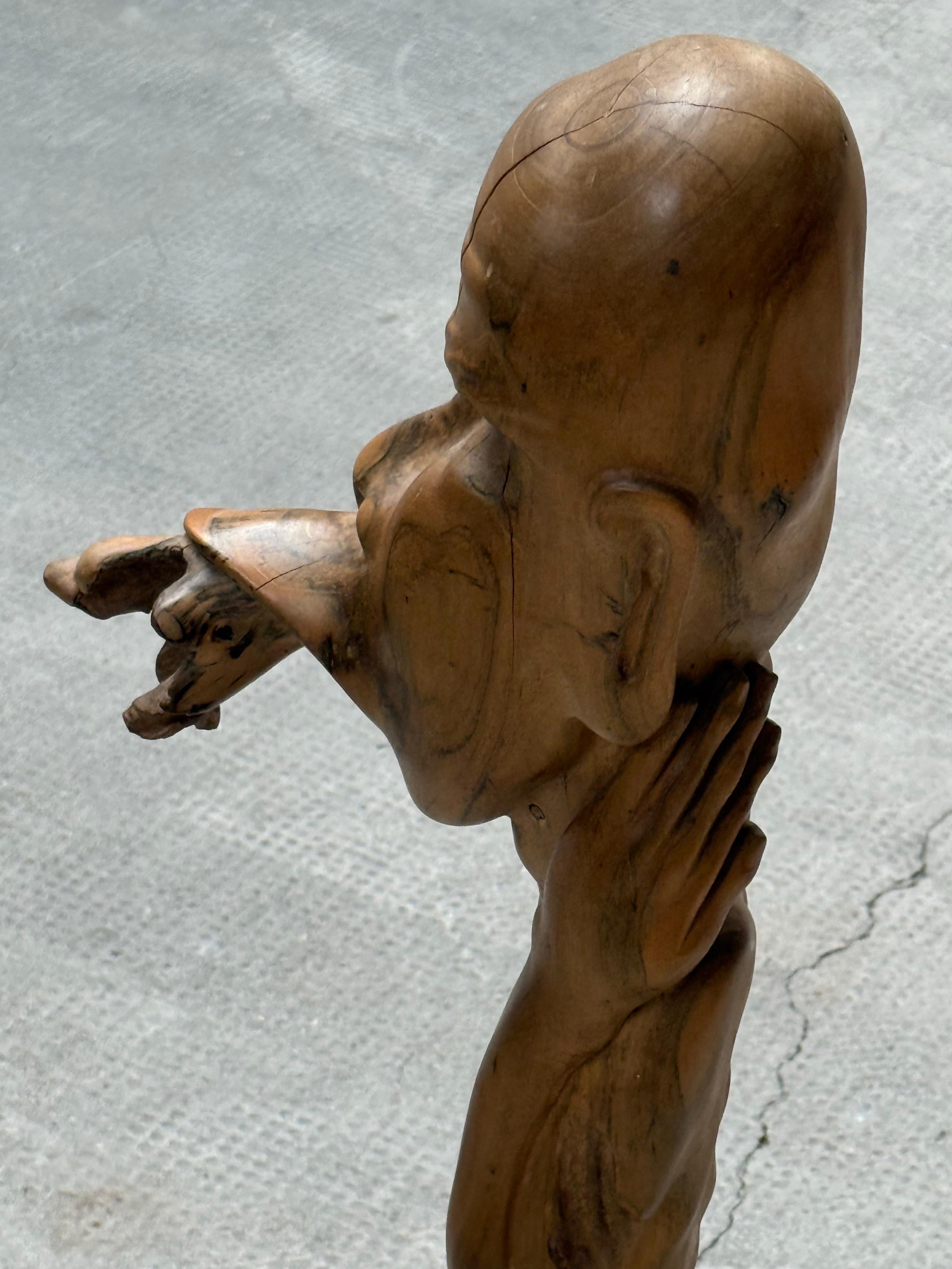 Milieu du XXe siècle IDA BAGUS TILEM SUAR SCULPTURE EN BOIS CARVÉE BALI 1950s en vente