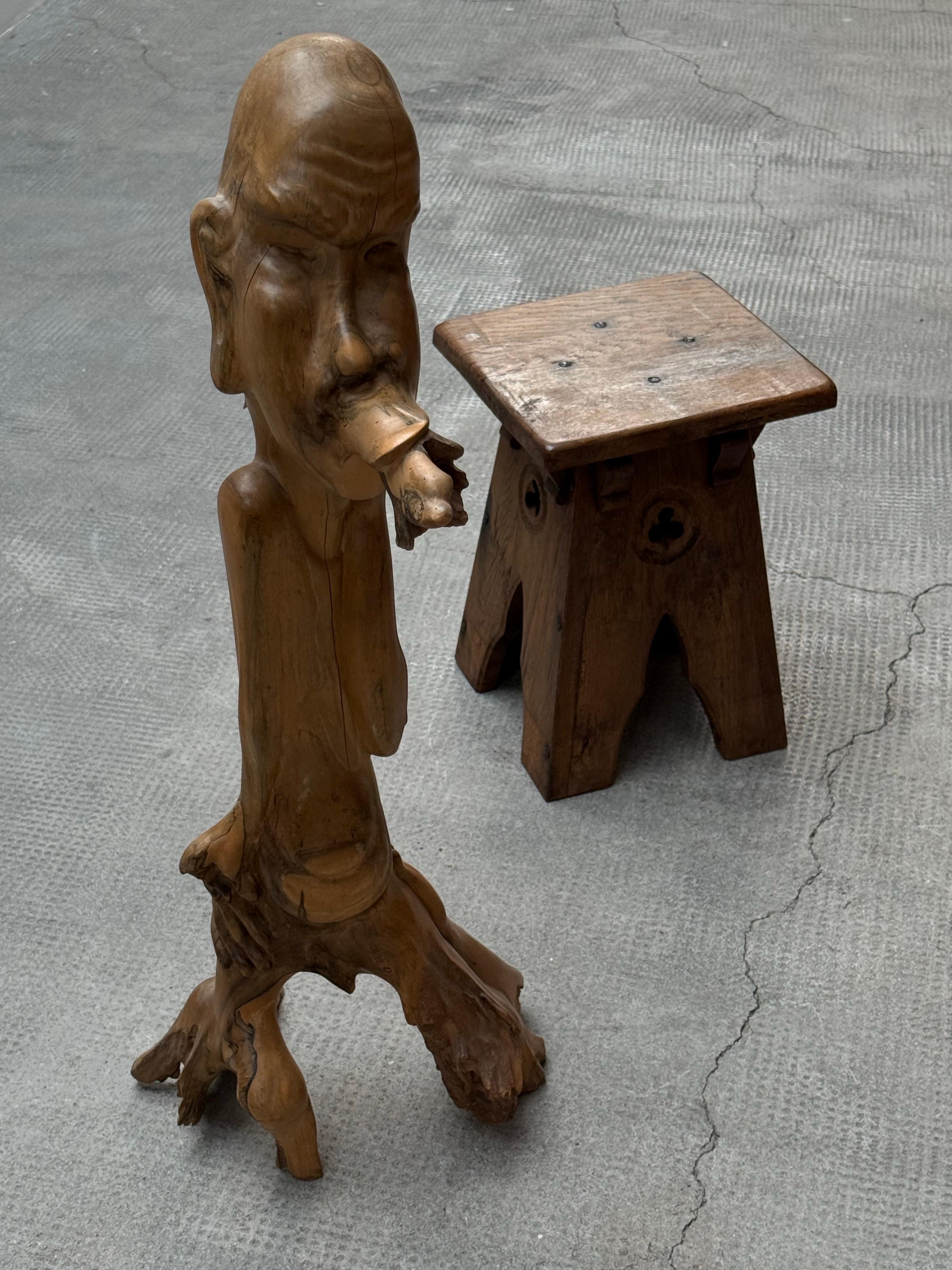 IDA BAGUS TILEM SUAR SCULPTURE EN BOIS CARVÉE BALI 1950s en vente 4