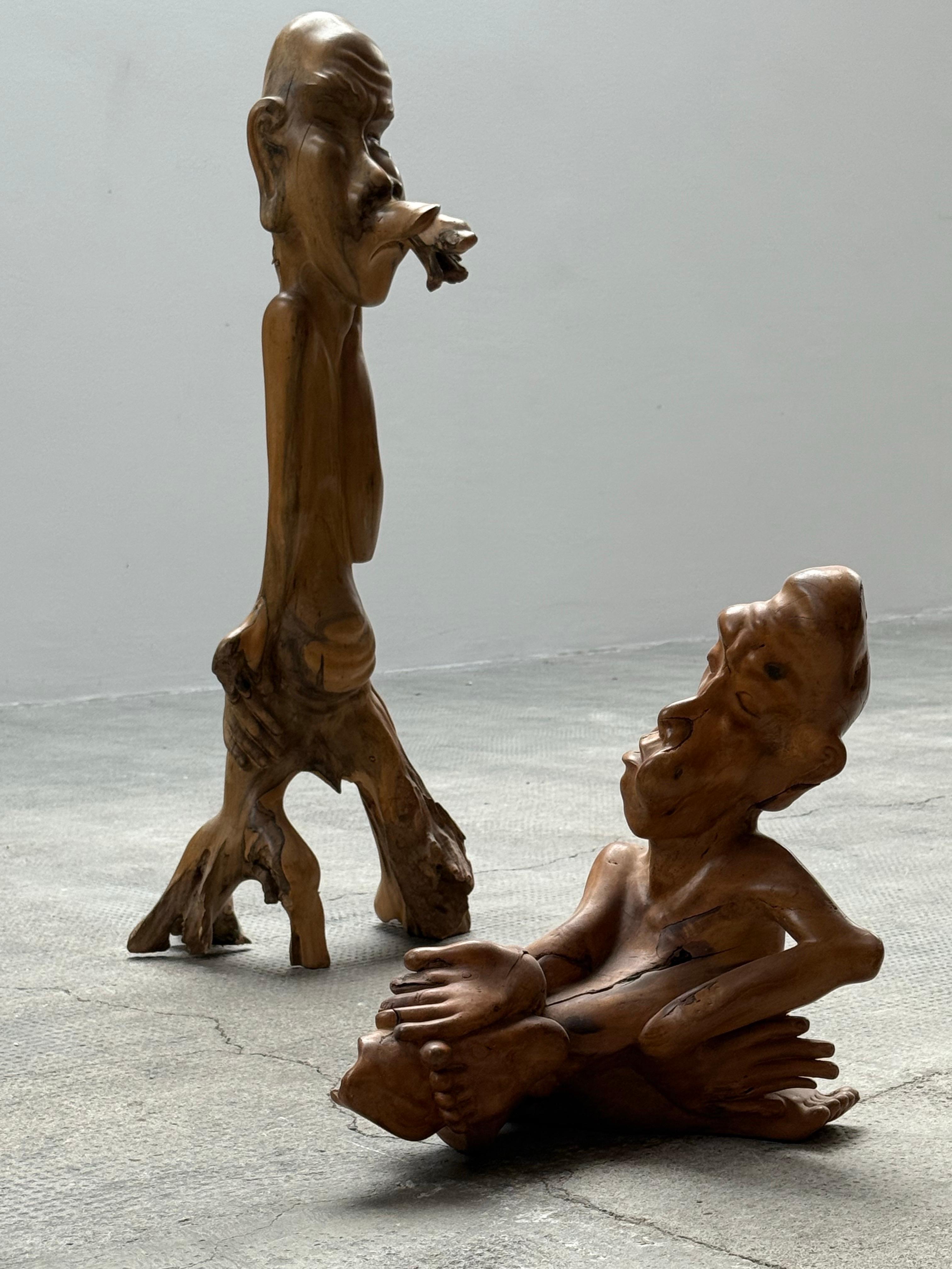 IDA BAGUS TILEM SUAR SCULPTURE EN BOIS CARVÉE BALI 1950s en vente 3