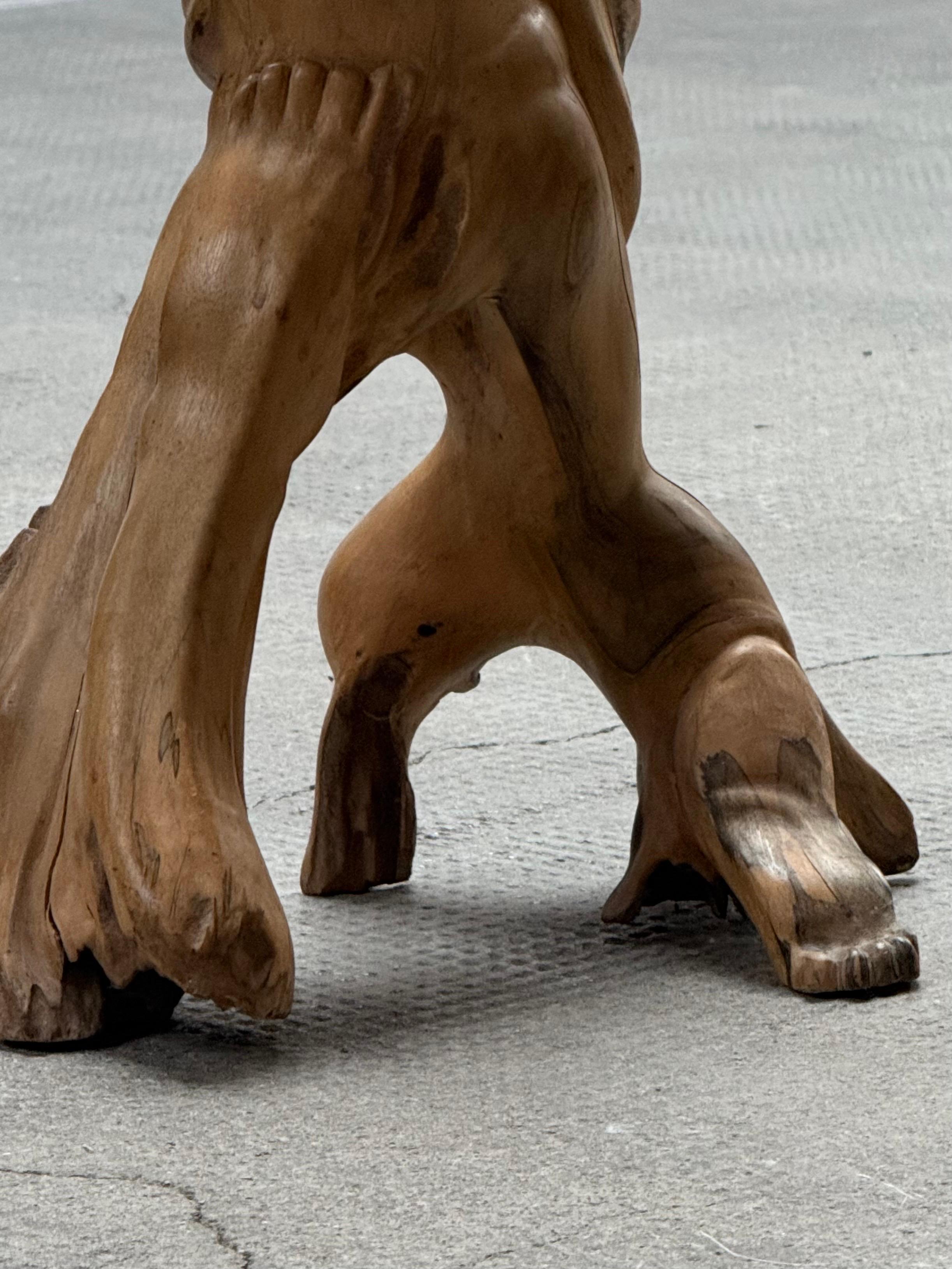 IDA BAGUS TILEM SUAR SCULPTURE EN BOIS CARVÉE BALI 1950s en vente 5