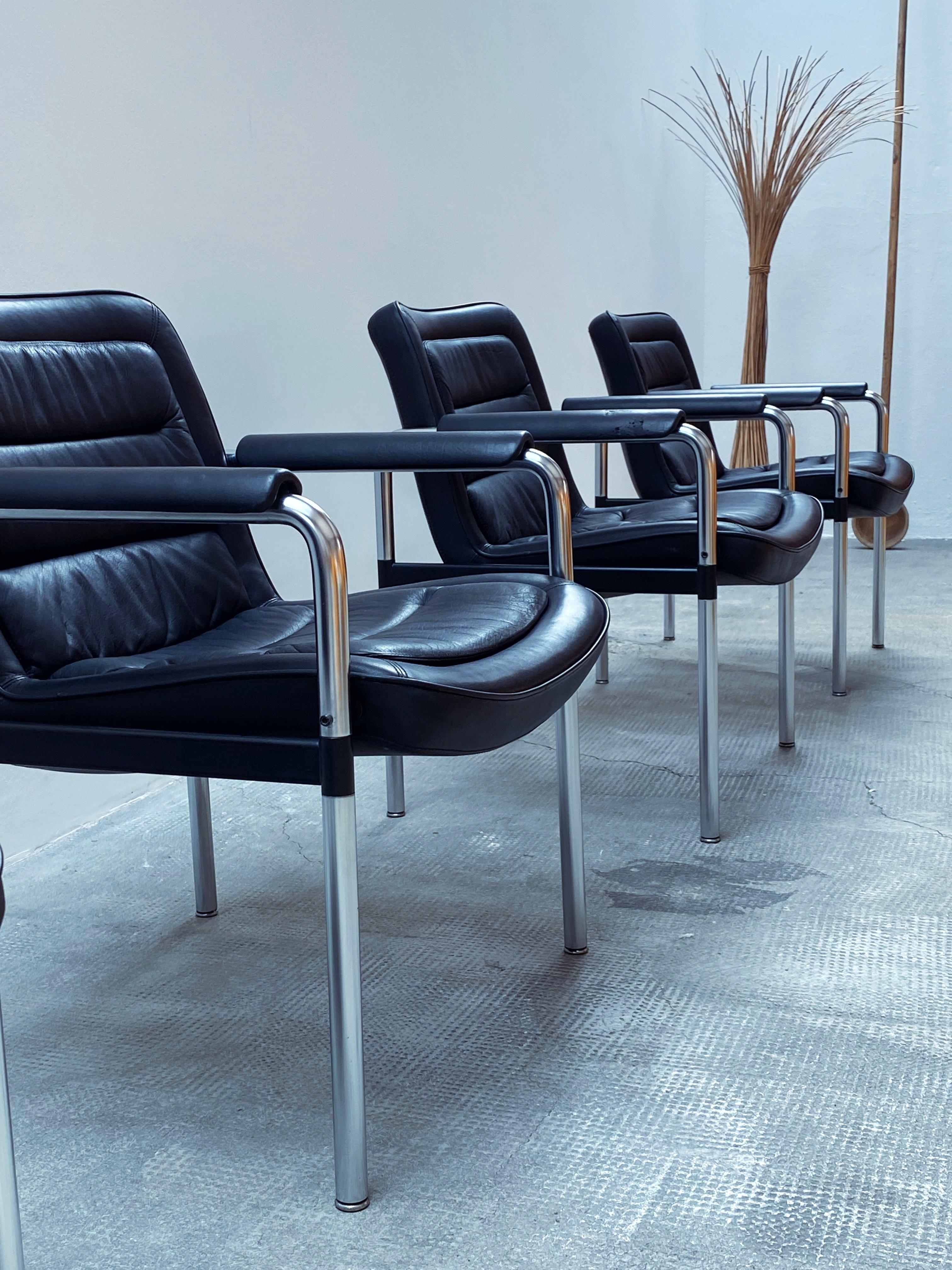 Mid-Century moderno 4er Set Jørgen Kastholm per Kusch+Co. 