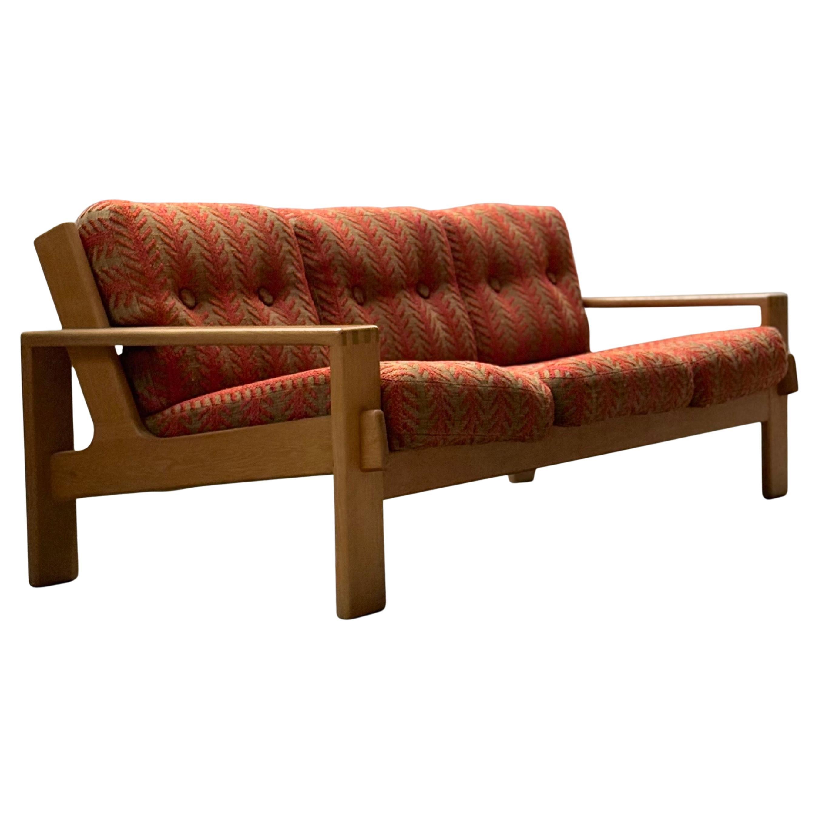 Esko Pajamies für Asko "Bonanza 3-Sitzer Sofa Eiche Holz. Finlande années 1970