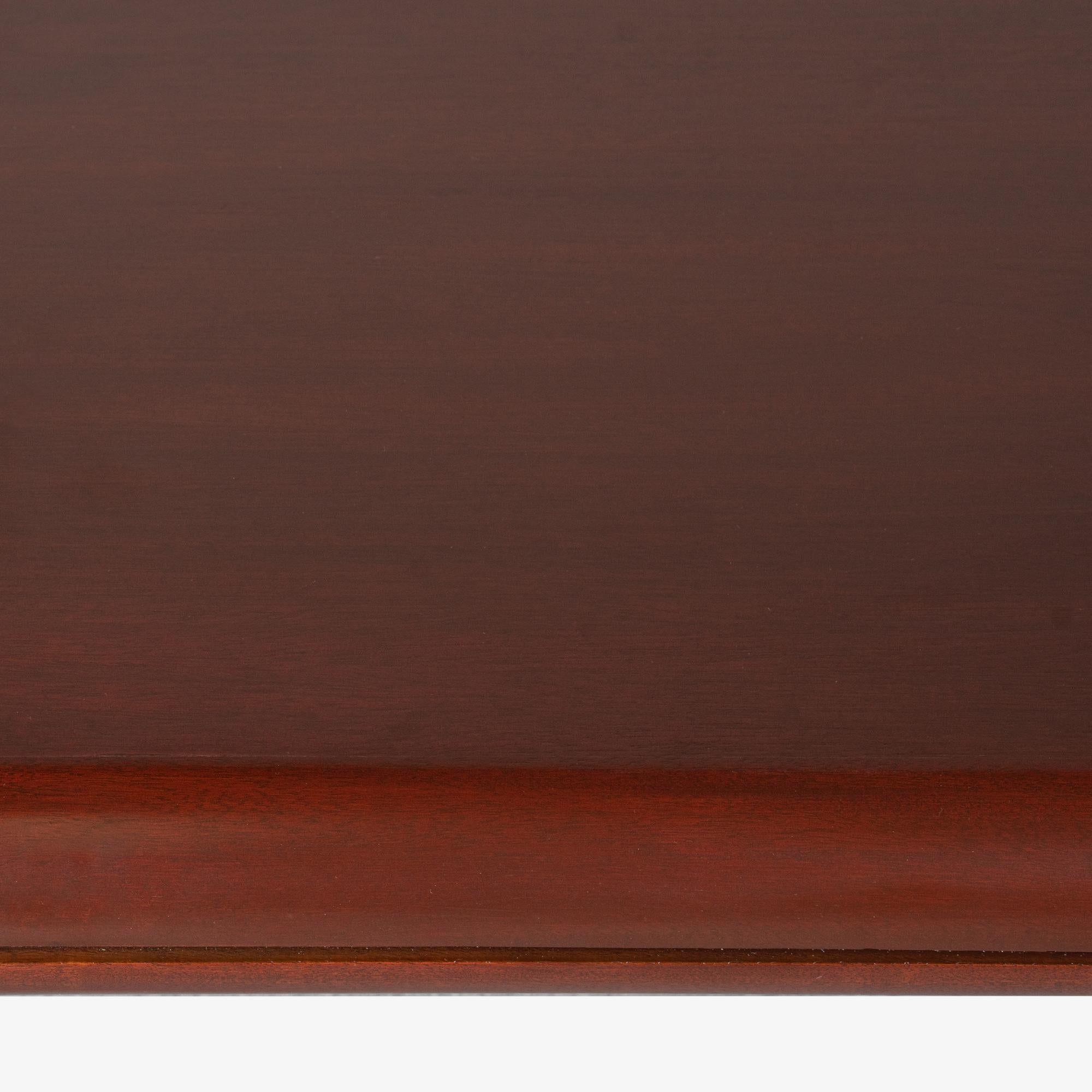 Fin du 20e siècle Table de salle à manger Monumental de Knoll en acajou et chrome en vente