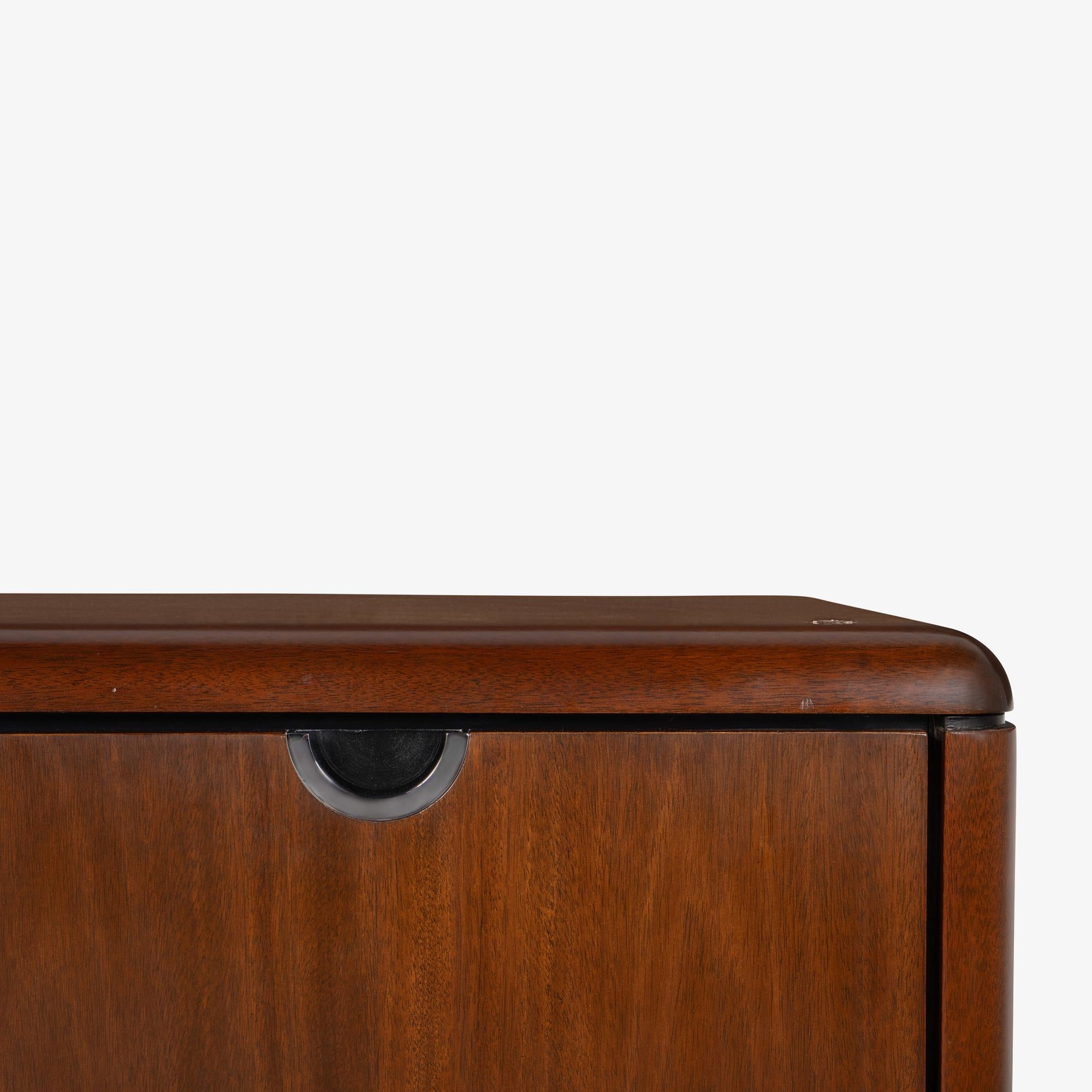Custom Knoll Credenza in Mahogany & Chrome For Sale 3