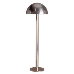 Modernist Mushroom Floor Lamp in Polished Aluminum