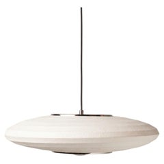 Rondo Horizontal Pendant Light in Silk & Chrome by Studio Baldo