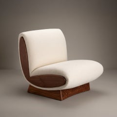 Onda Lounge Chairs in Italian Ivory Bouclé by Object Refinery, Pair