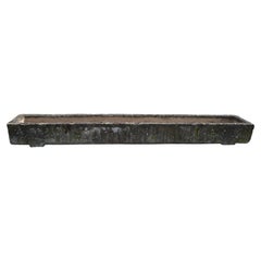Large French Rustic Hand-Carved Limestone Trough or Planter, Early 20th Century