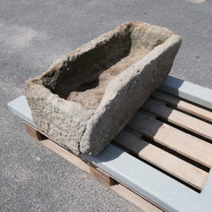 19th Century French Rustic Granite Garden Trough or Planter