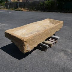 19th Century French Monumental Hand-Carved Golden Limestone Garden Trough - #2