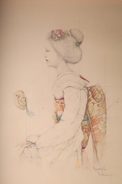 手 習作, Hands, Study - Large Collotype Print by Ryunosuke Fukui