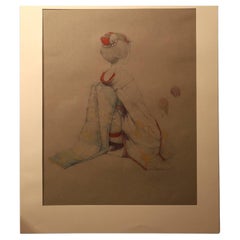 Large Collotype Print by Ryunosuke Fukui 
from "Maiko" Series
 - print no 6