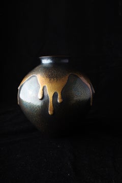 Hammered Copper Vase, Gyokusendo, Tsuiki-doki, with Original Tomobako