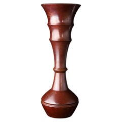 Bronze Flower Vase "Houmei" Nakajima Yasumi, Seido Bronze, with box