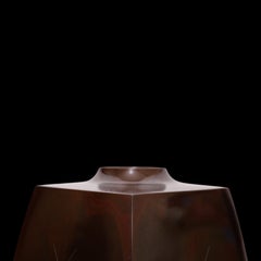 Bronze Vase, Hasudo Shugoro, Showa Period, with Original Tomobako