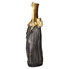 Japanese Bronze Figural Vase by Ikeda Masuo, Man'yōbito Series, 2002