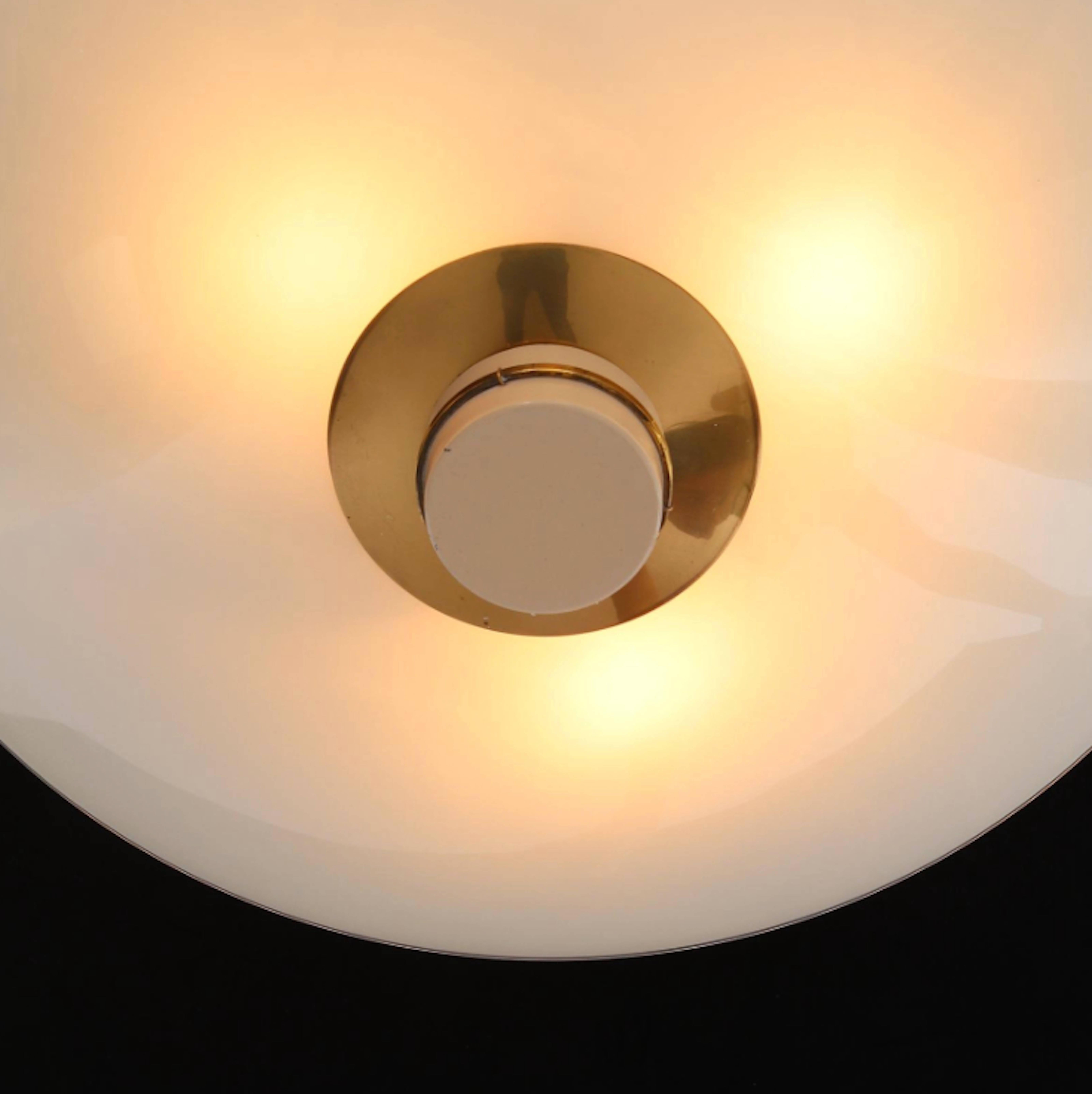 Brass Paavo Tynell Ceiling Lamp, Model 9055 for Taito Oy, 1940