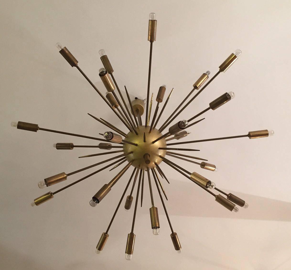 Mid-Century Modern Original Stilnovo Sputnik Chandelier