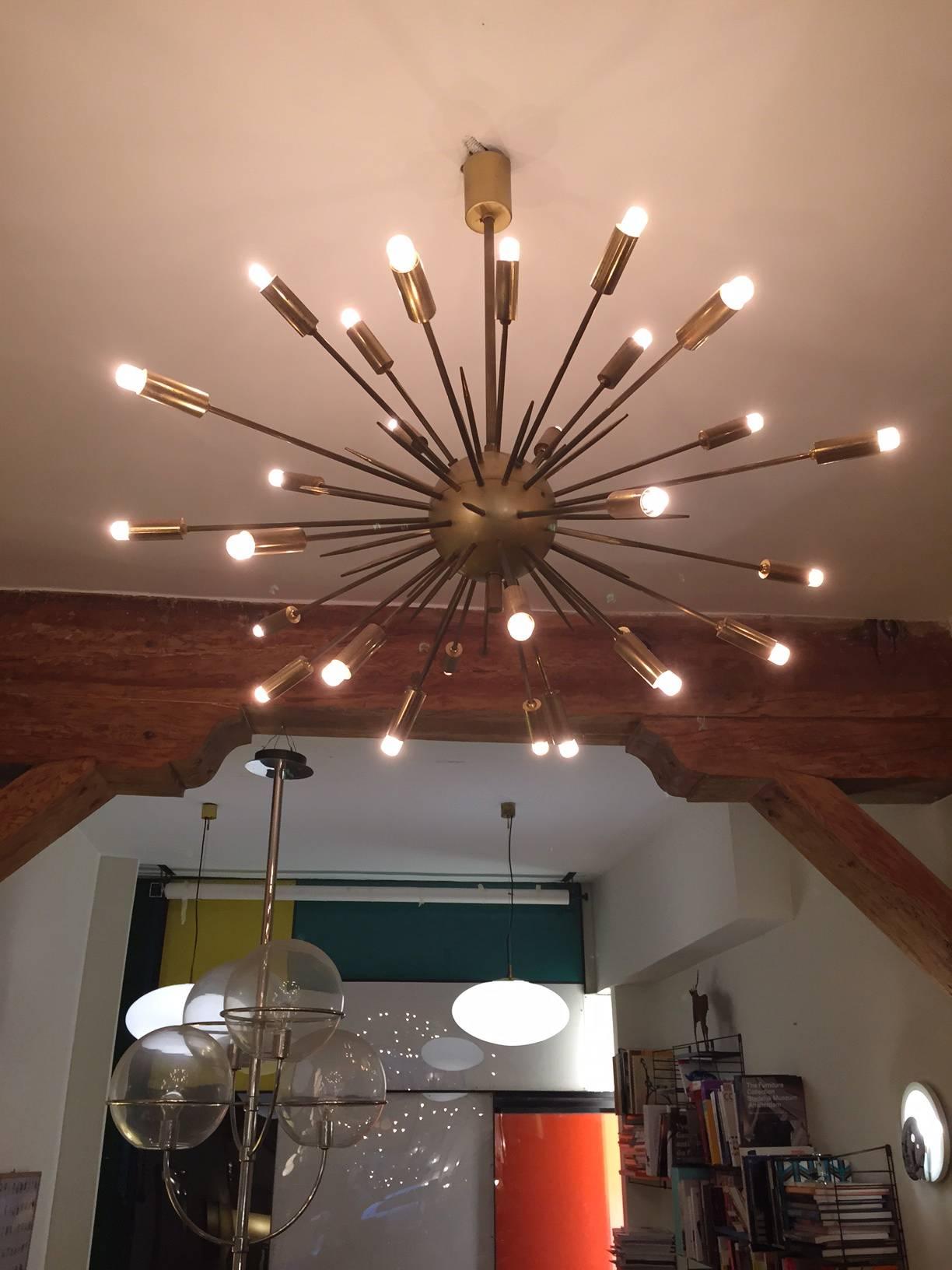 Italian Original Stilnovo Sputnik Chandelier
