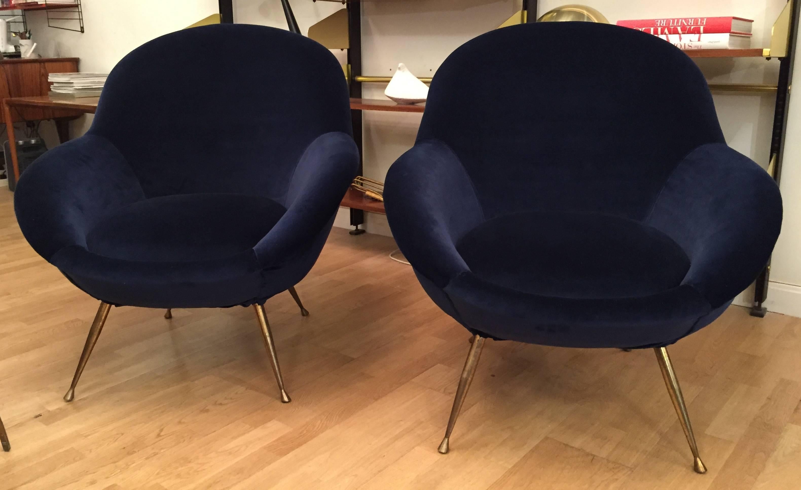 Pair of ISA Lounge Armchairs, 1950s 1