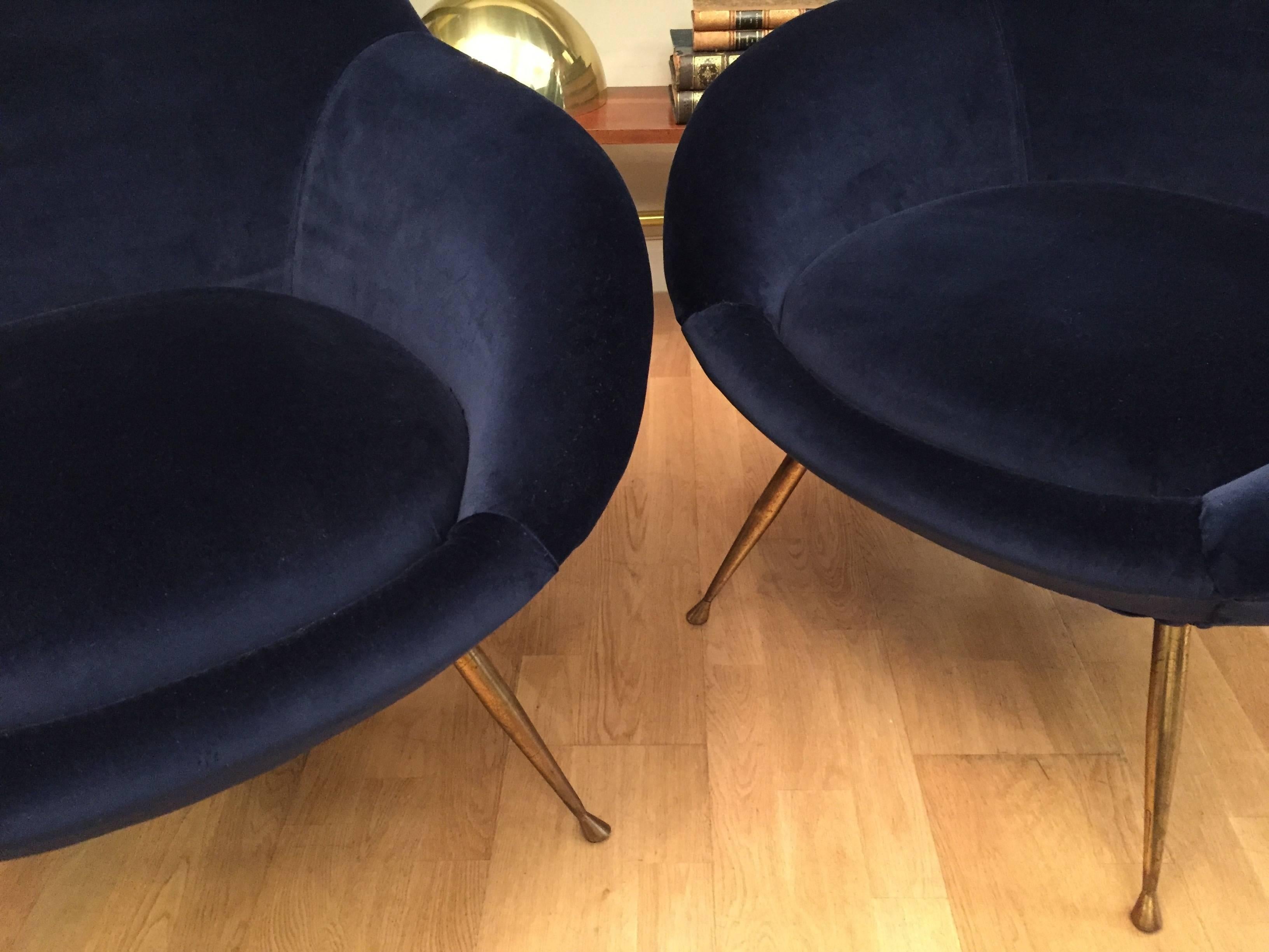 Pair of ISA Lounge Armchairs, 1950s 2