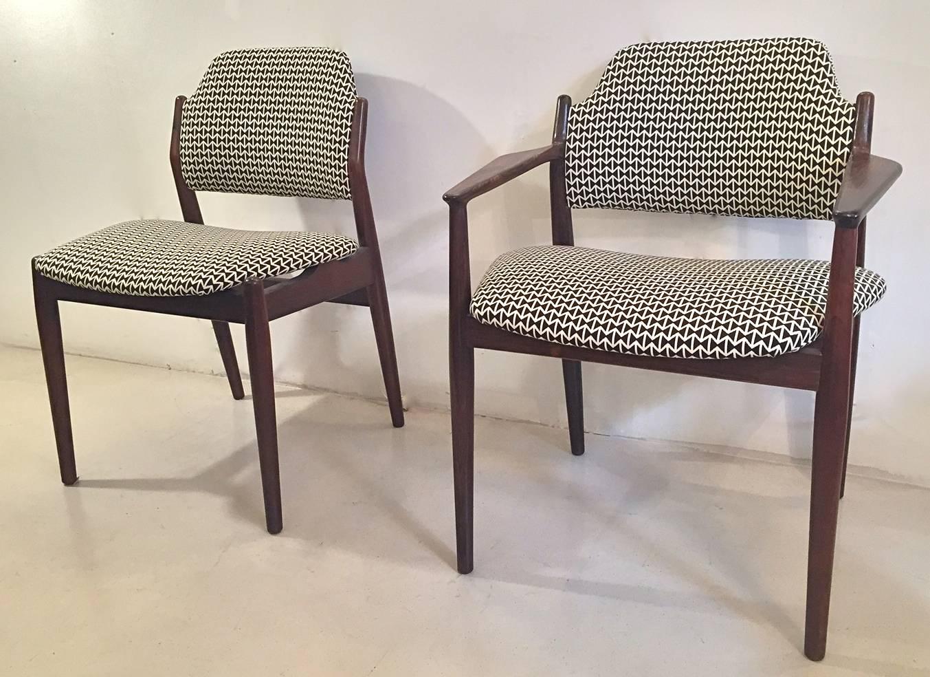 Danish Set of Four Arne Vodder Rosewood Chairs