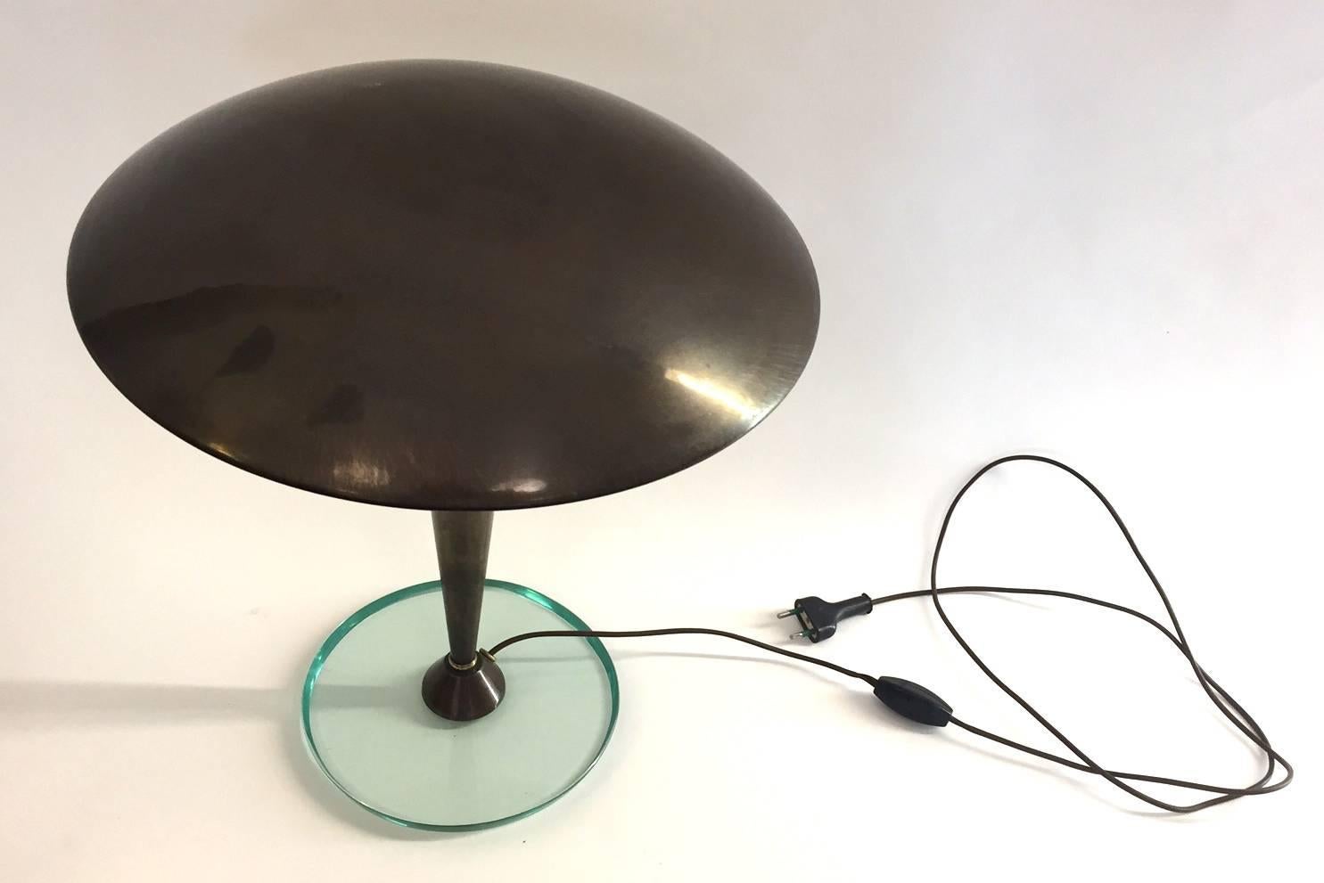 Metal Italian Mid-Century Table Lamp