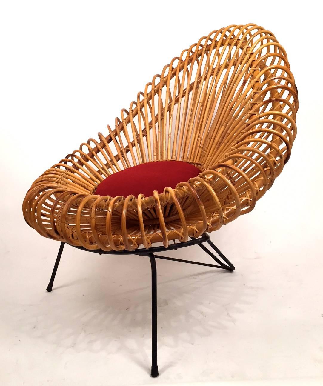 Pair of Janine Abraham and Dirk Jan Rol Basketware Lounge Chairs In Good Condition In Madrid, ES