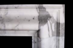 Queen Anne Style Bolection Fireplace in Italian Statuary Marble