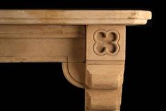 Antique Gothic Tudor Revival Fireplace Mantel, English, 19th Century
