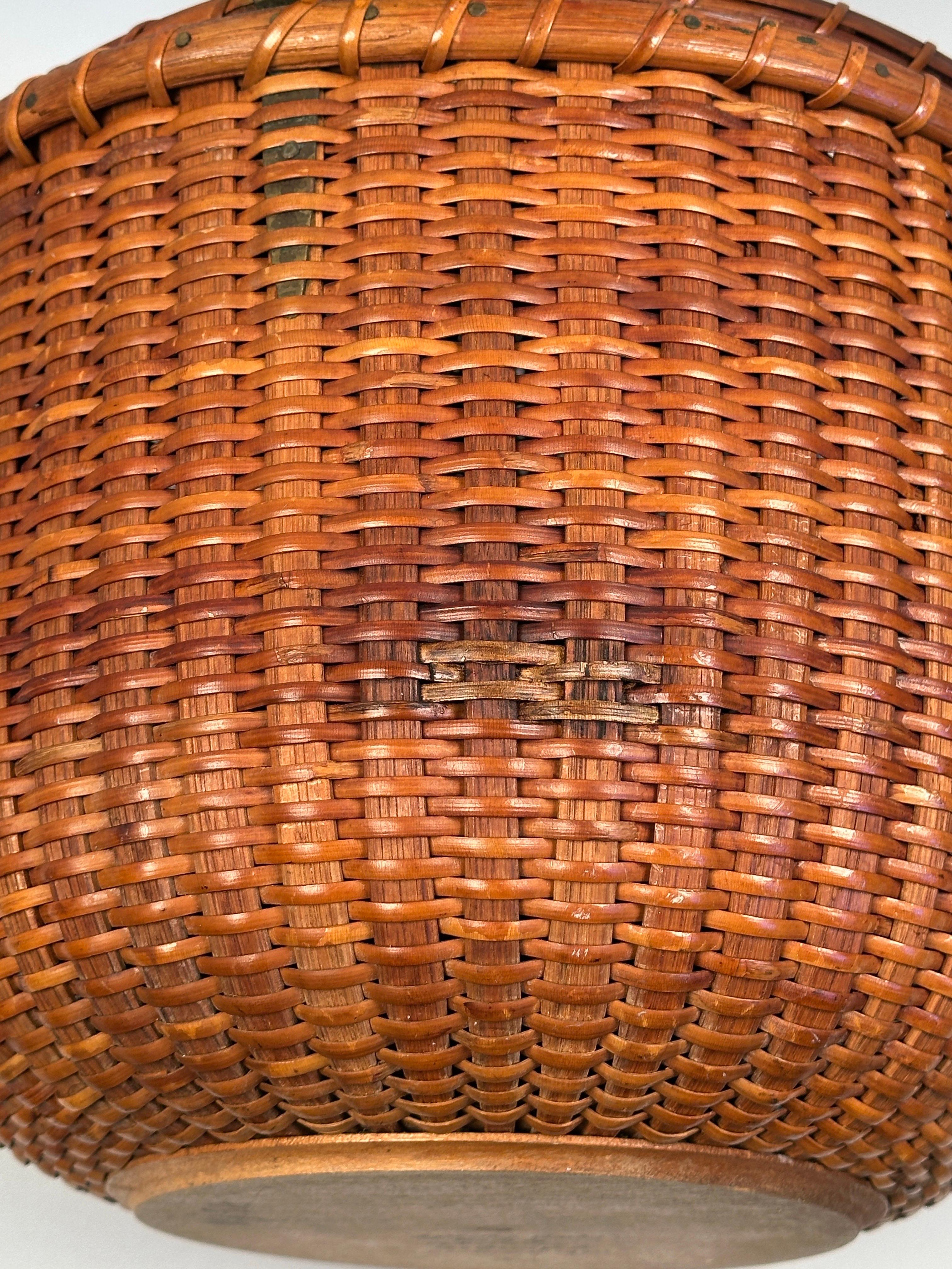 Panier antique couvert Nantucket Lightship par A.D. Williams en vente 2
