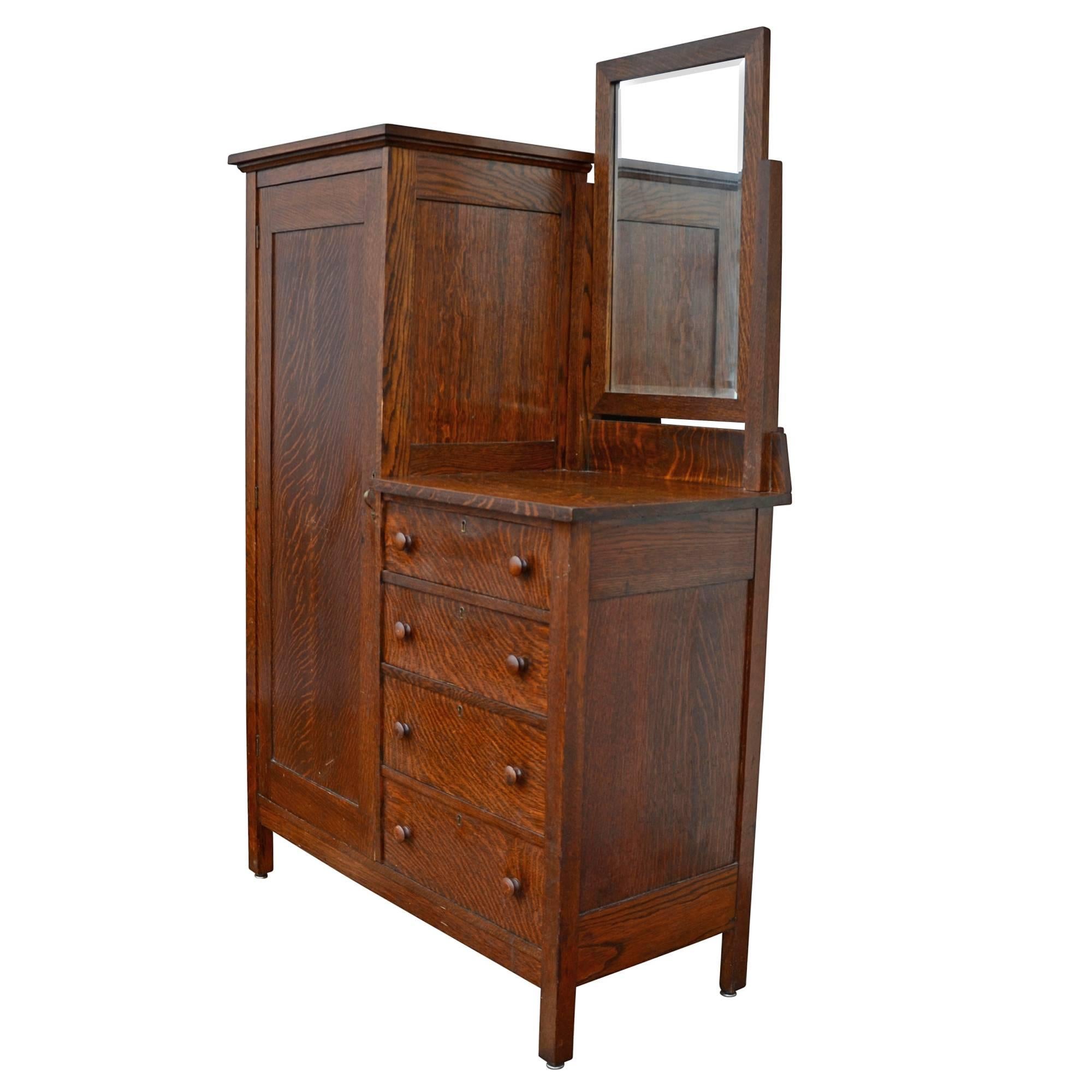 It's the sort of cabinet we pine for – although it's made of solid oak. Pictured here is a rare bird: standing 5' 8