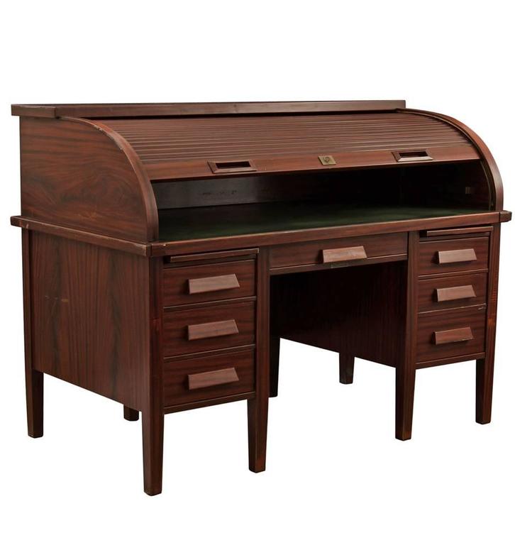 Art Metal Roll Top Desk With Original Finish Circa 1930 At 1stdibs Durable And Fireproof The Artmetal Construction Company Was Best Known For Making Pressed Steel Furnishings