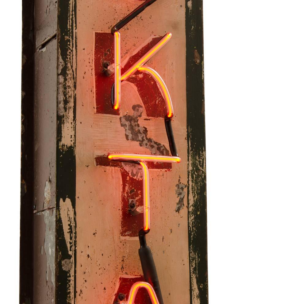 Industrial Vertical Neon Cocktails Sign, circa 1940