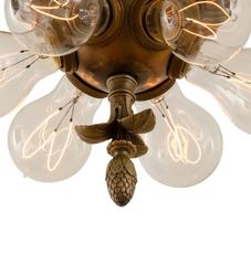 Caldwell-Style Classical Revival Flush Fixture with Acanthus Motif, circa 1903