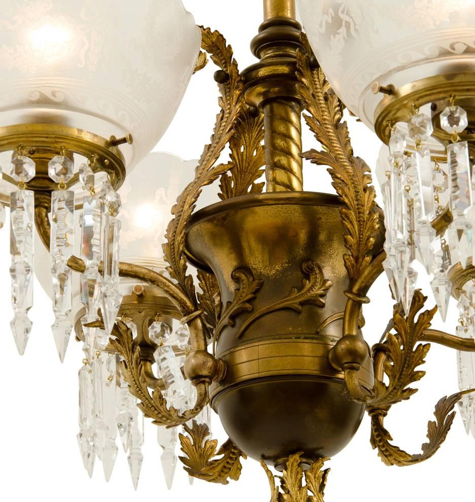 Remarkable Early Electric Empire Chandelier, circa 1890s 1