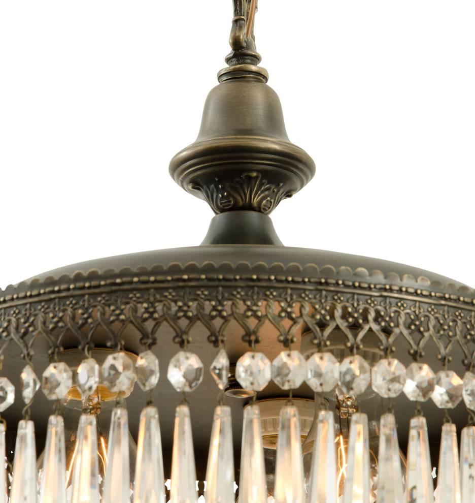 American Classical Five-Tiered Crystal Chandelier, circa 1920