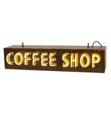 Two-Sided Neon Coffee Shop Sign, circa 1940s