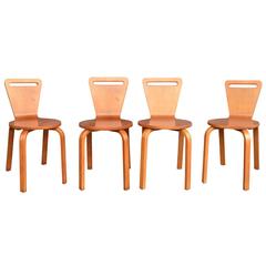 F5664 Set of Four Thonet Bentwood Kid's Chairs, circa 1960s