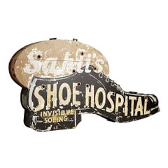 Double-Sided Shoe Hospital Sign, circa 1940s 4