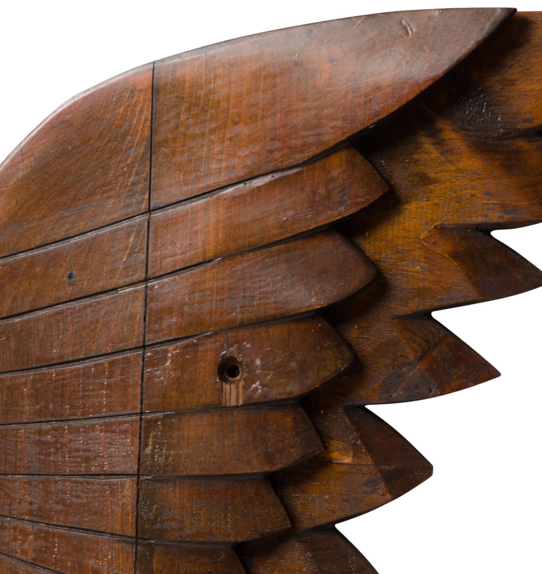 Mid-20th Century Large Carved Eagle with Shield, circa 1940s