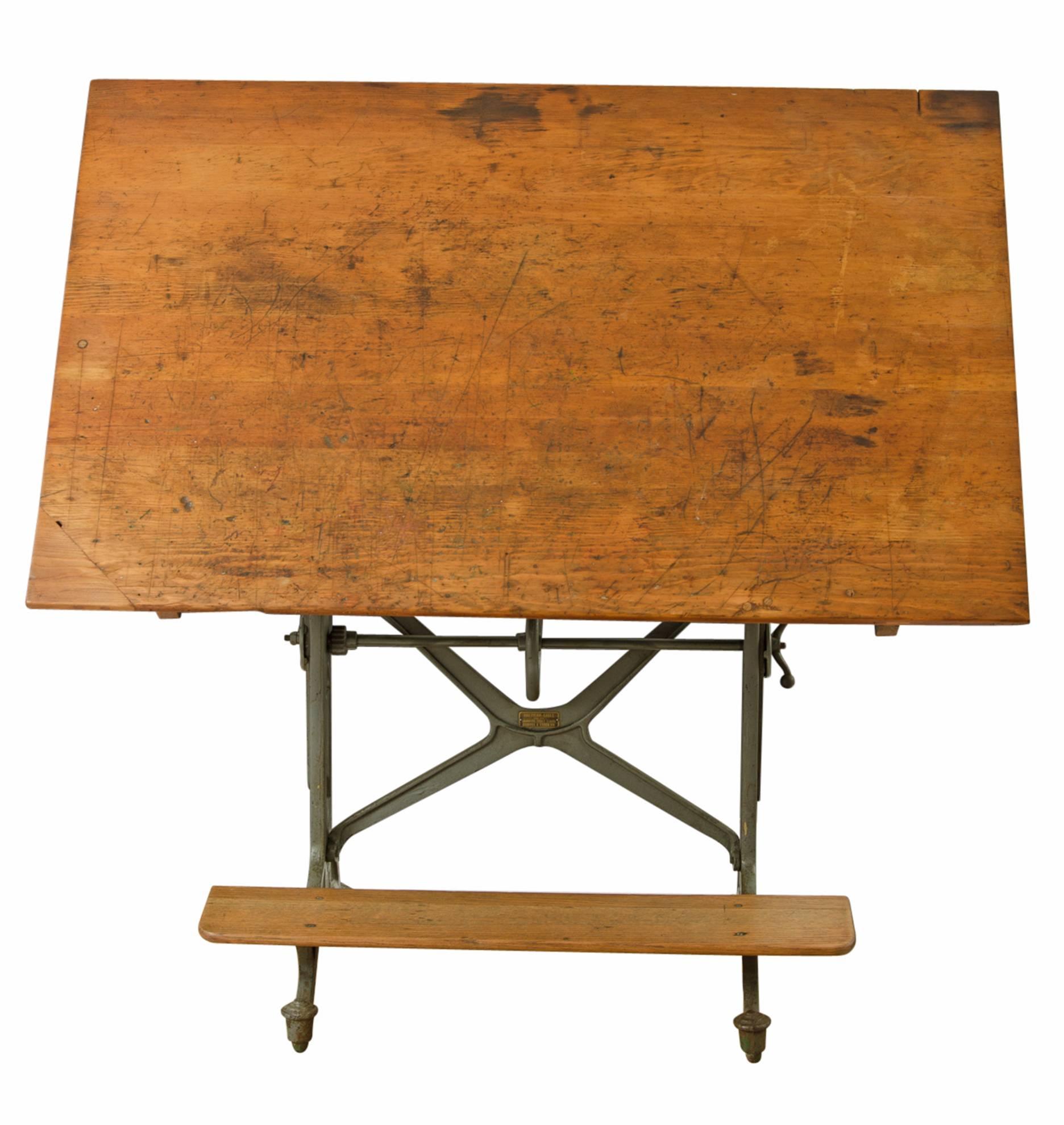 Comprising wood or iron trestle bases and a beautifully worn work surfaces, our hard-working vintage drafting tables hail from turn of the century engineer’s offices, architect’s studios and Mid-Century classrooms. Today, they are ready to get down