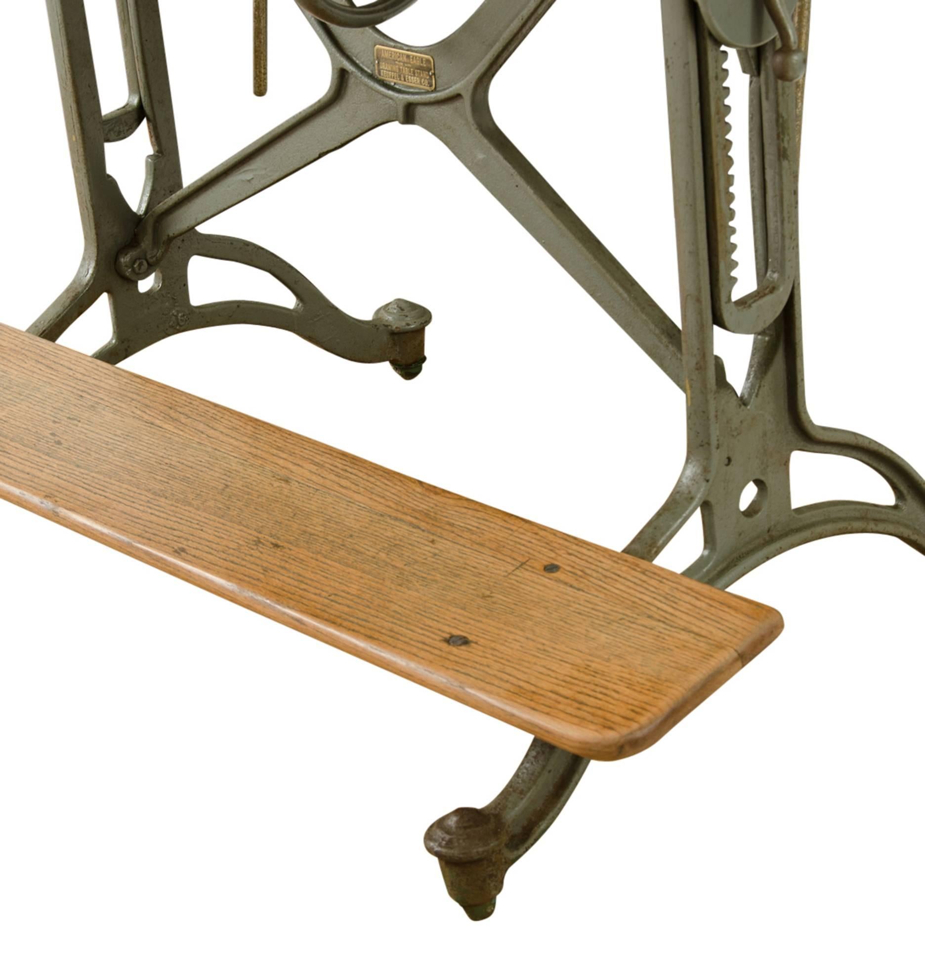 Cast Iron Drafting Table by Keuffel and Esser, circa 1905 1