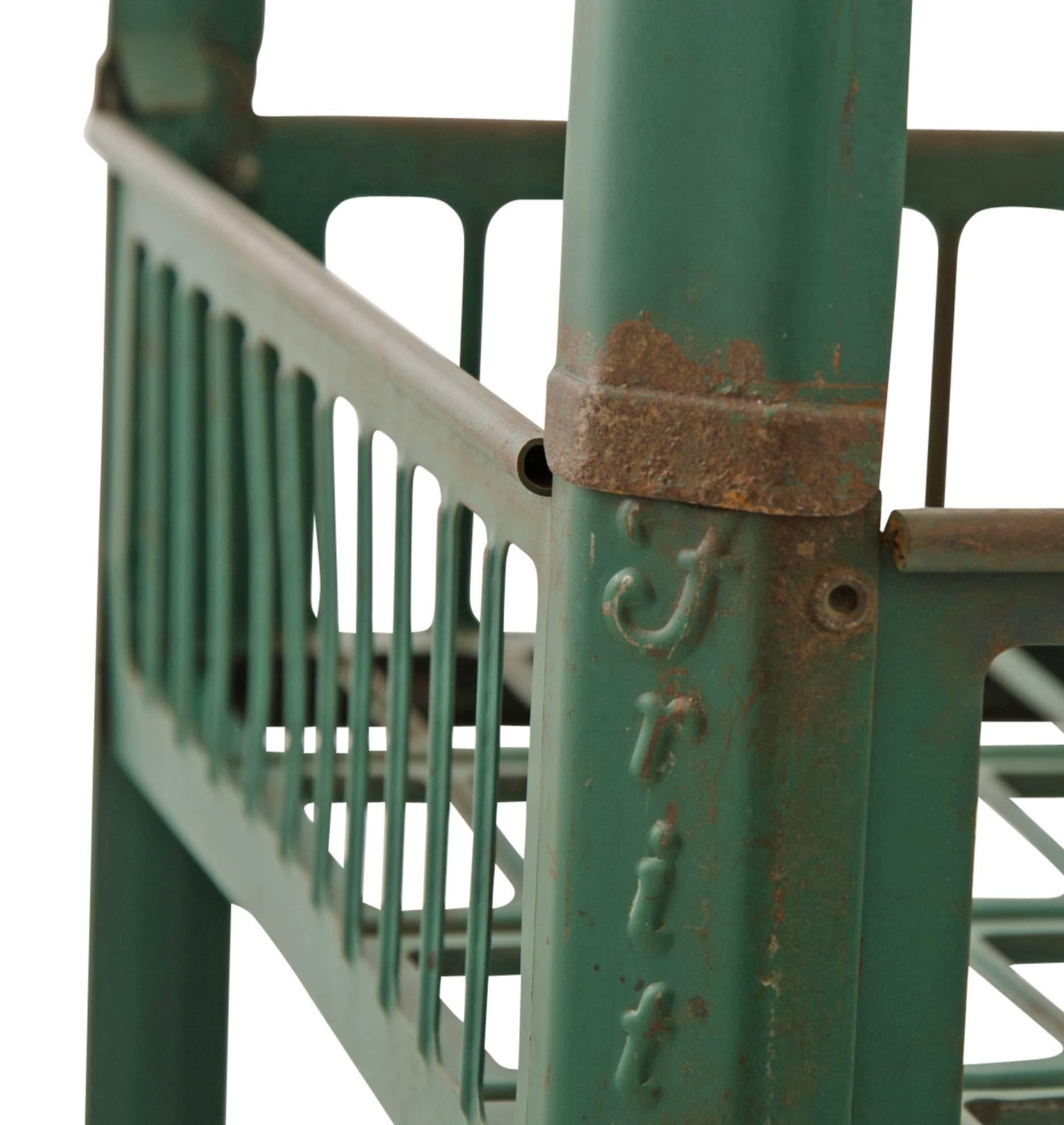 Mid-20th Century Tall Green Fritos Display Shelf, circa 1930s