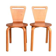 F5664 Set of Four Thonet Bentwood Kid's Chairs, circa 1960s