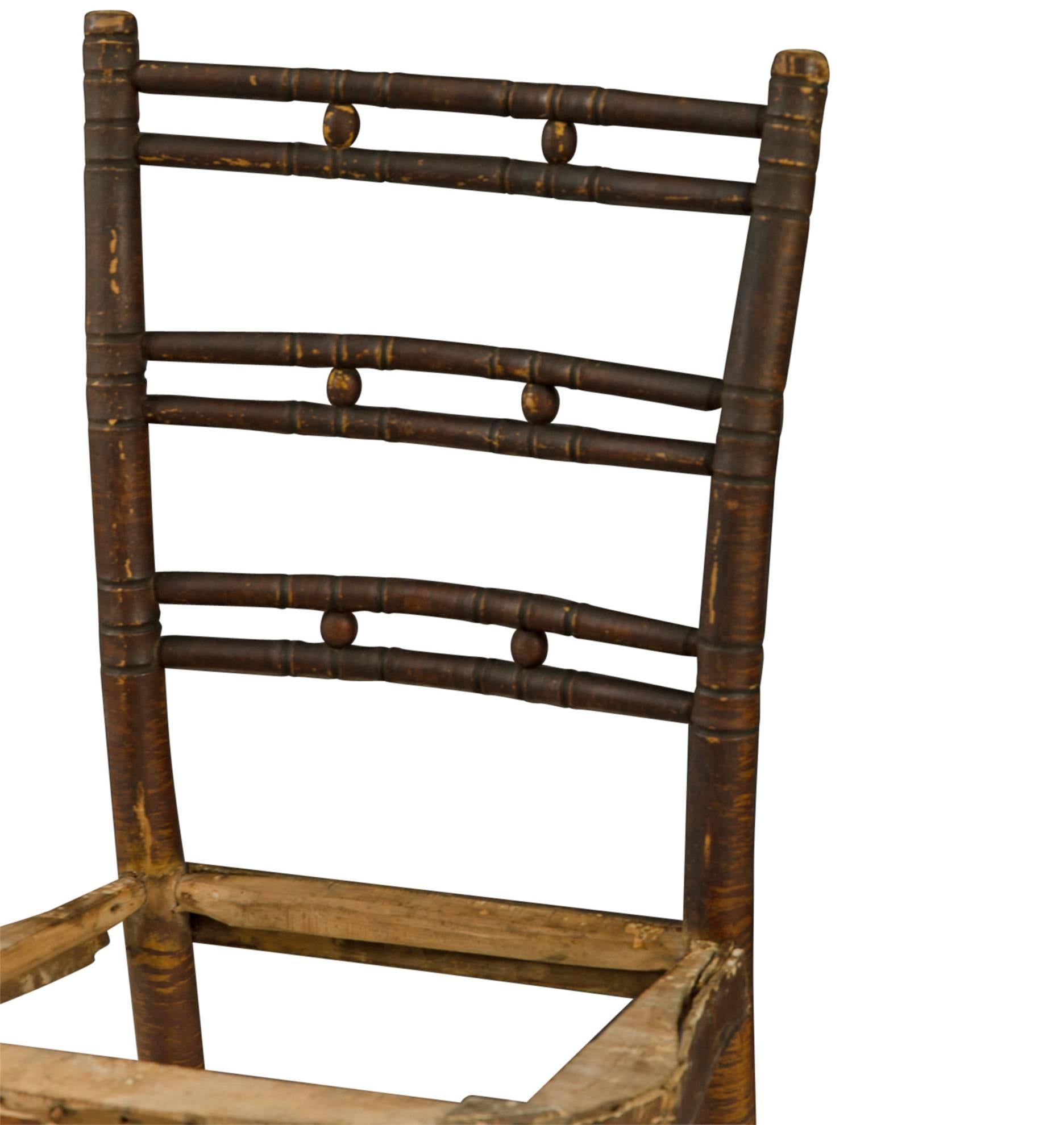 When these chairs were made, America was a young and fiery 30 years old. The burgeoning Republic consisted of only 23 states, and the Missouri and Northwest territories were in dispute. There was not much west of the Mississippi River (no